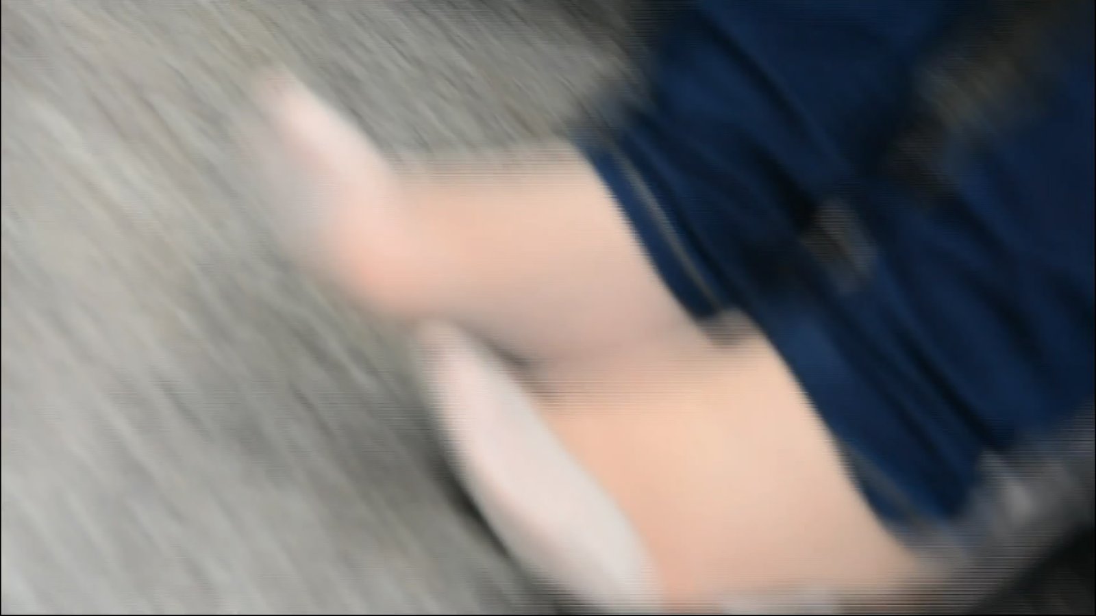 Waiting with nylon feet